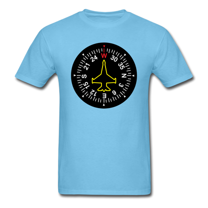 Fighter Jet Compass - Unisex Classic T-Shirt - aquatic blue