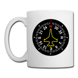 Fighter Jet Compass - Coffee/Tea Mug - white