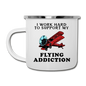 I Work Hard To Support My Flying Addiction - Camper Mug - white