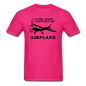 I Work Hard To Support My Airplane - Black - Unisex Classic T-Shirt - fuchsia