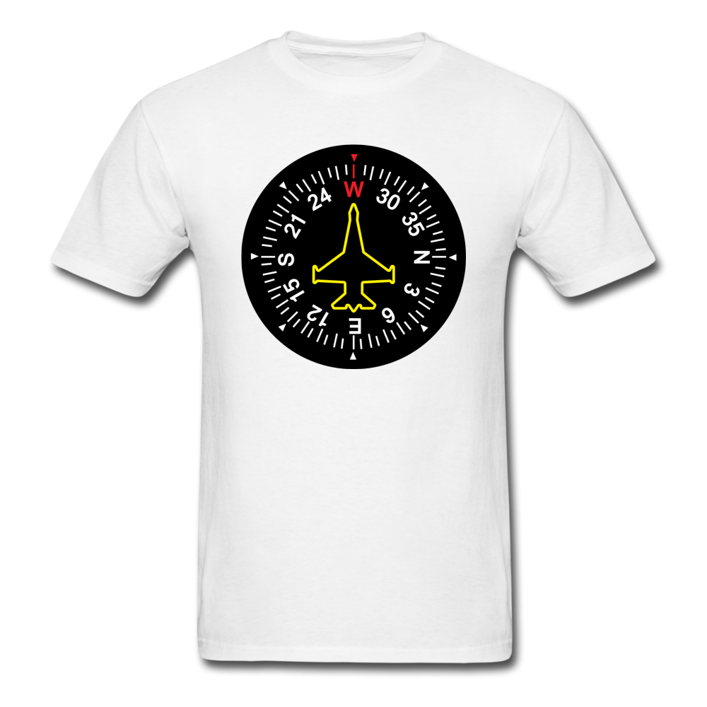 Fighter Jet Compass - Unisex Classic T-Shirt - white