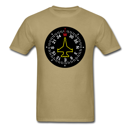 Fighter Jet Compass - Unisex Classic T-Shirt - khaki