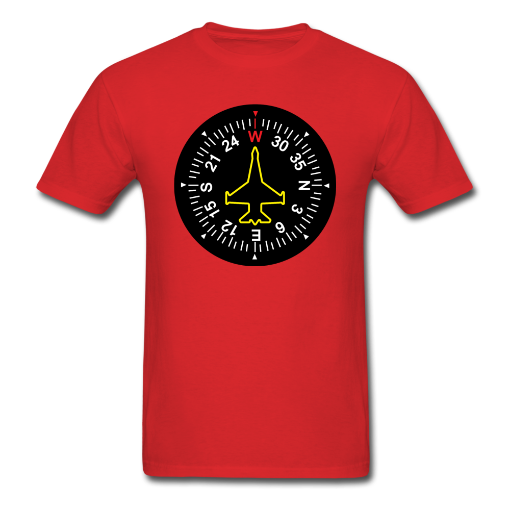 Fighter Jet Compass - Unisex Classic T-Shirt - red