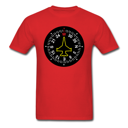 Fighter Jet Compass - Unisex Classic T-Shirt - red