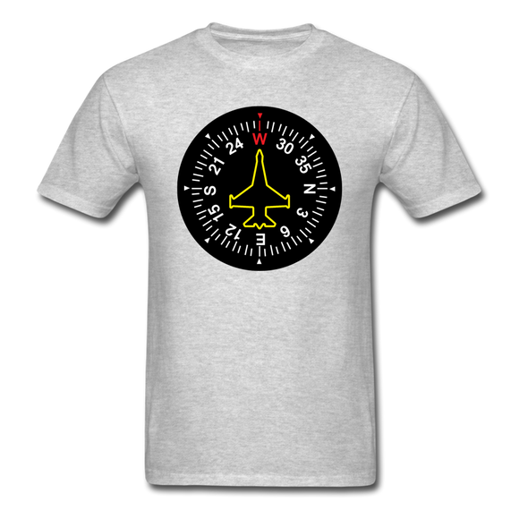 Fighter Jet Compass - Unisex Classic T-Shirt - heather gray