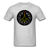 Fighter Jet Compass - Unisex Classic T-Shirt - heather gray
