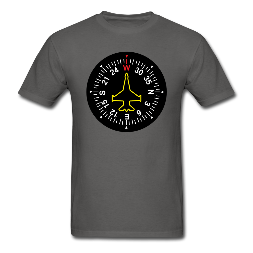 Fighter Jet Compass - Unisex Classic T-Shirt - charcoal