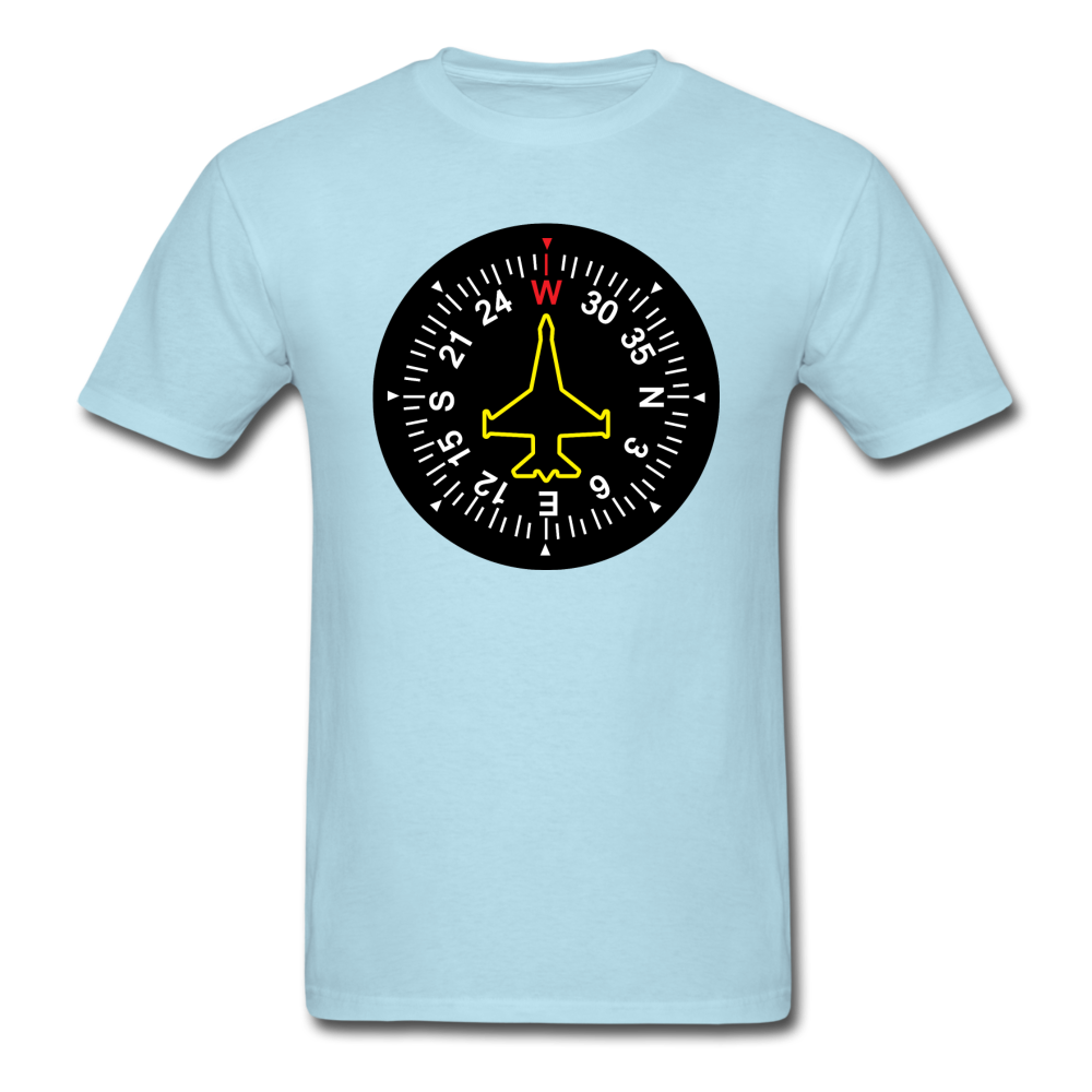 Fighter Jet Compass - Unisex Classic T-Shirt - powder blue