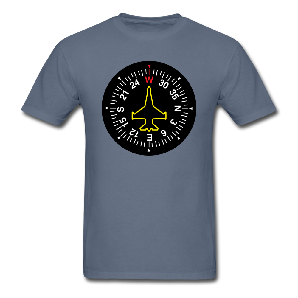 Fighter Jet Compass - Unisex Classic T-Shirt - denim