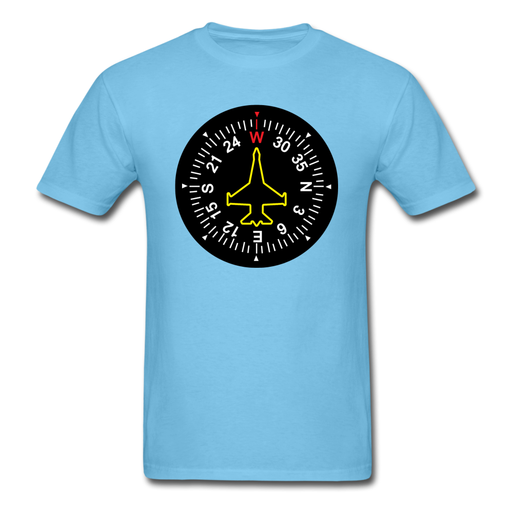 Fighter Jet Compass - Unisex Classic T-Shirt - aquatic blue