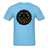 Fighter Jet Compass - Unisex Classic T-Shirt - aquatic blue