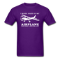 I Work Hard - Airplane Better Life - White - Unisex Classic T-Shirt - purple