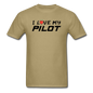 I Love My Pilot v1 - Unisex Classic T-Shirt - khaki