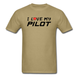 I Love My Pilot v1 - Unisex Classic T-Shirt - khaki