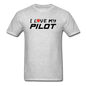 I Love My Pilot v1 - Unisex Classic T-Shirt - heather gray