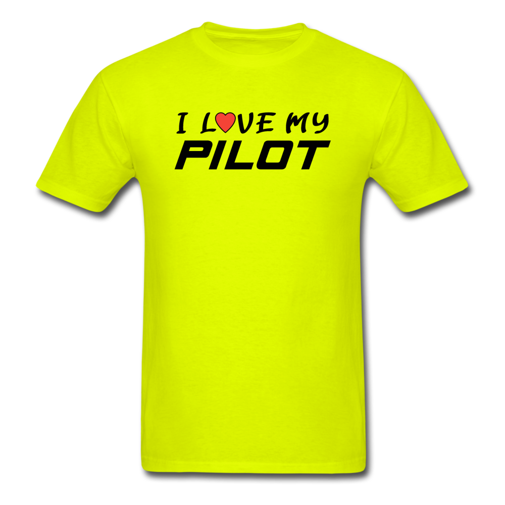 I Love My Pilot v1 - Unisex Classic T-Shirt - safety green