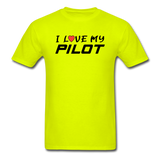 I Love My Pilot v1 - Unisex Classic T-Shirt - safety green