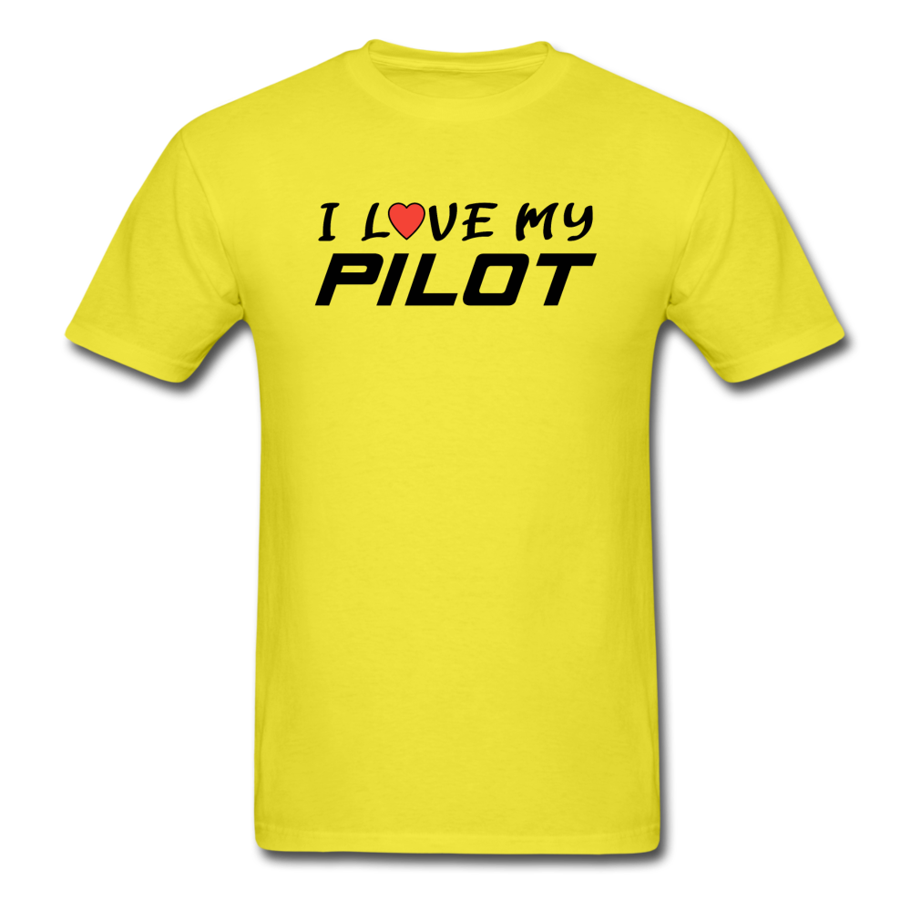 I Love My Pilot v1 - Unisex Classic T-Shirt - yellow