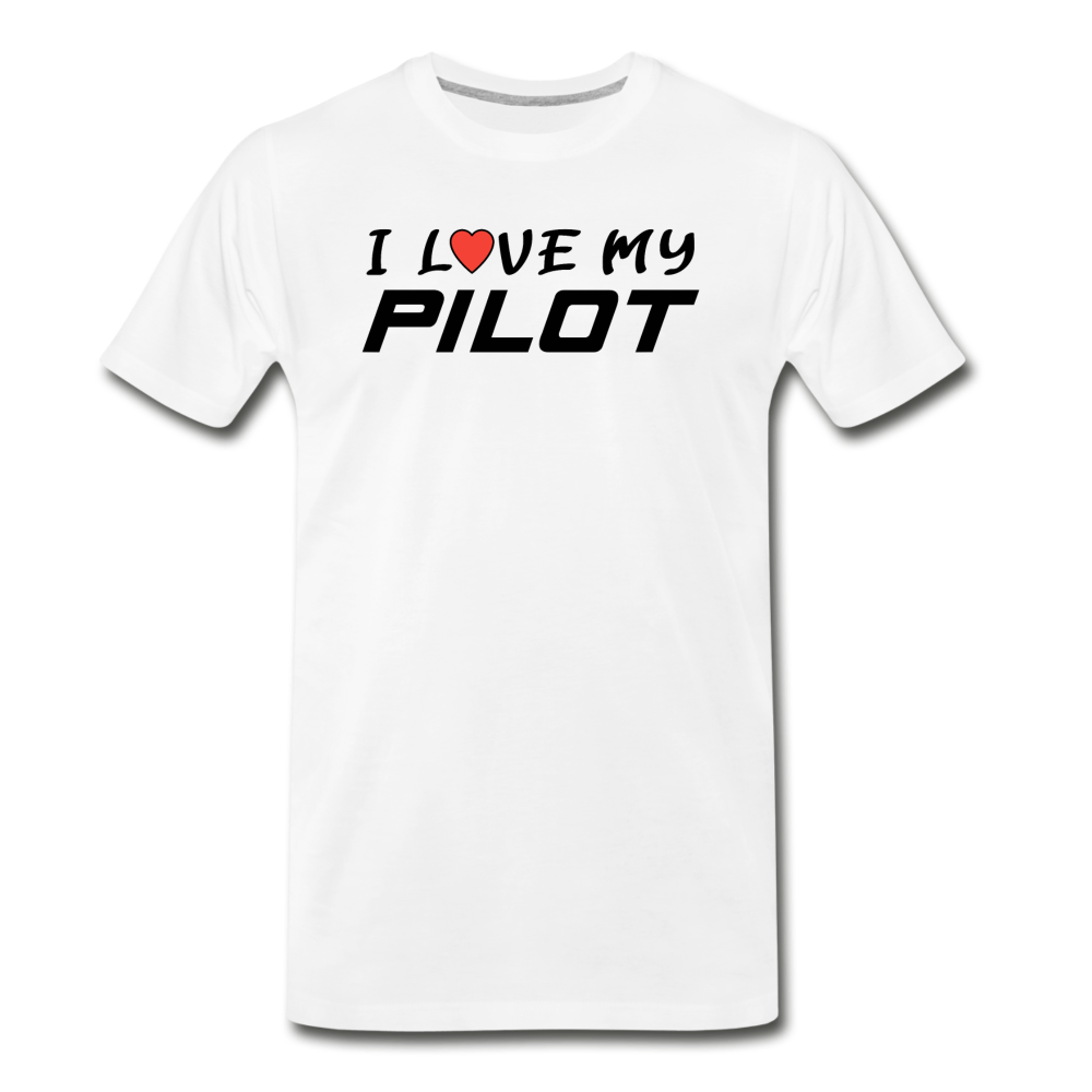 I Love My Pilot v1 - Men's Premium T-Shirt - white