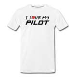 I Love My Pilot v1 - Men's Premium T-Shirt - white