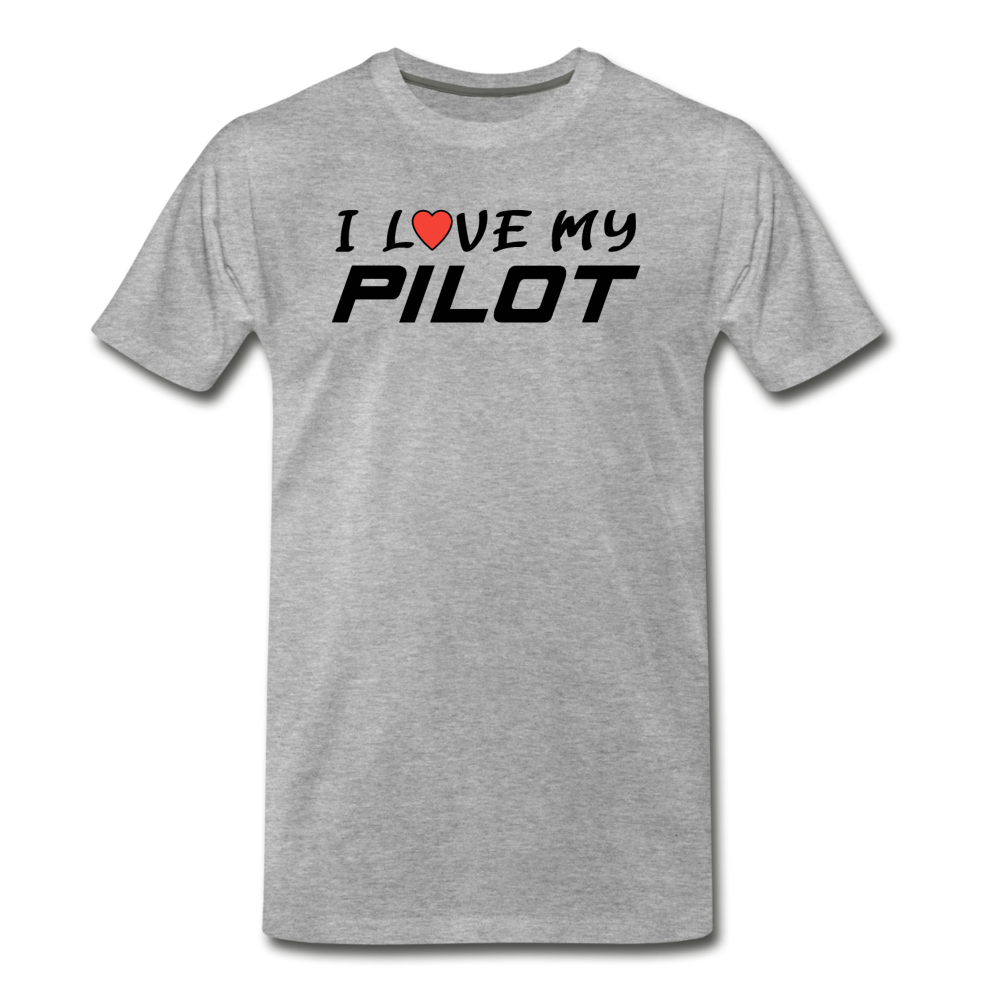 I Love My Pilot v1 - Men's Premium T-Shirt - heather gray