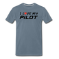 I Love My Pilot v1 - Men's Premium T-Shirt - steel blue