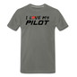 I Love My Pilot v1 - Men's Premium T-Shirt - asphalt gray