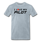 I Love My Pilot v1 - Men's Premium T-Shirt - heather ice blue