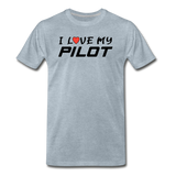 I Love My Pilot v1 - Men's Premium T-Shirt - heather ice blue