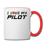 I Love My Pilot v1 - Contrast Coffee Mug - white/red