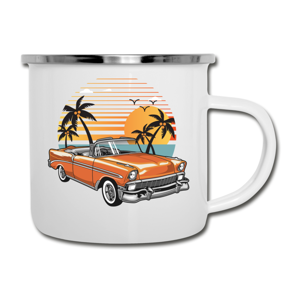 Chevy On The Beach - Camper Mug - white