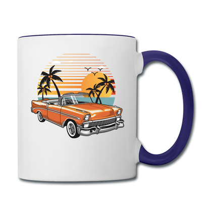 Chevy On The Beach - Contrast Coffee Mug - white/cobalt blue