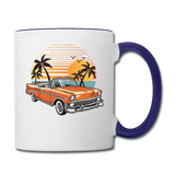 Chevy On The Beach - Contrast Coffee Mug - white/cobalt blue