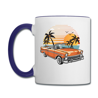 Chevy On The Beach - Contrast Coffee Mug - white/cobalt blue