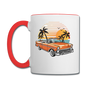 Chevy On The Beach - Contrast Coffee Mug - white/red