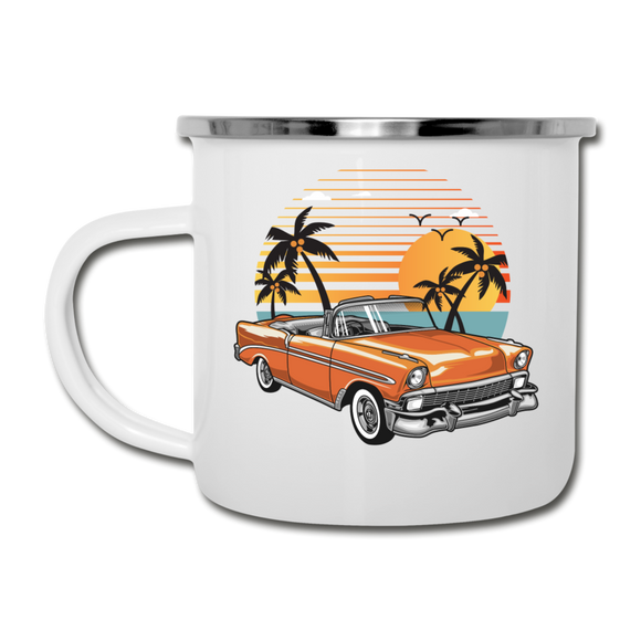 Chevy On The Beach - Camper Mug - white
