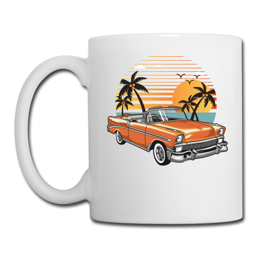 Chevy On The Beach - Coffee/Tea Mug - white