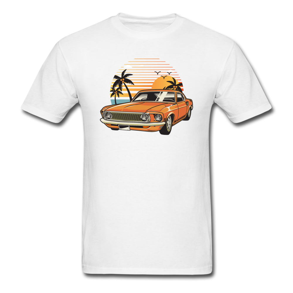 Mustang On The Beach - Unisex Classic T-Shirt - white