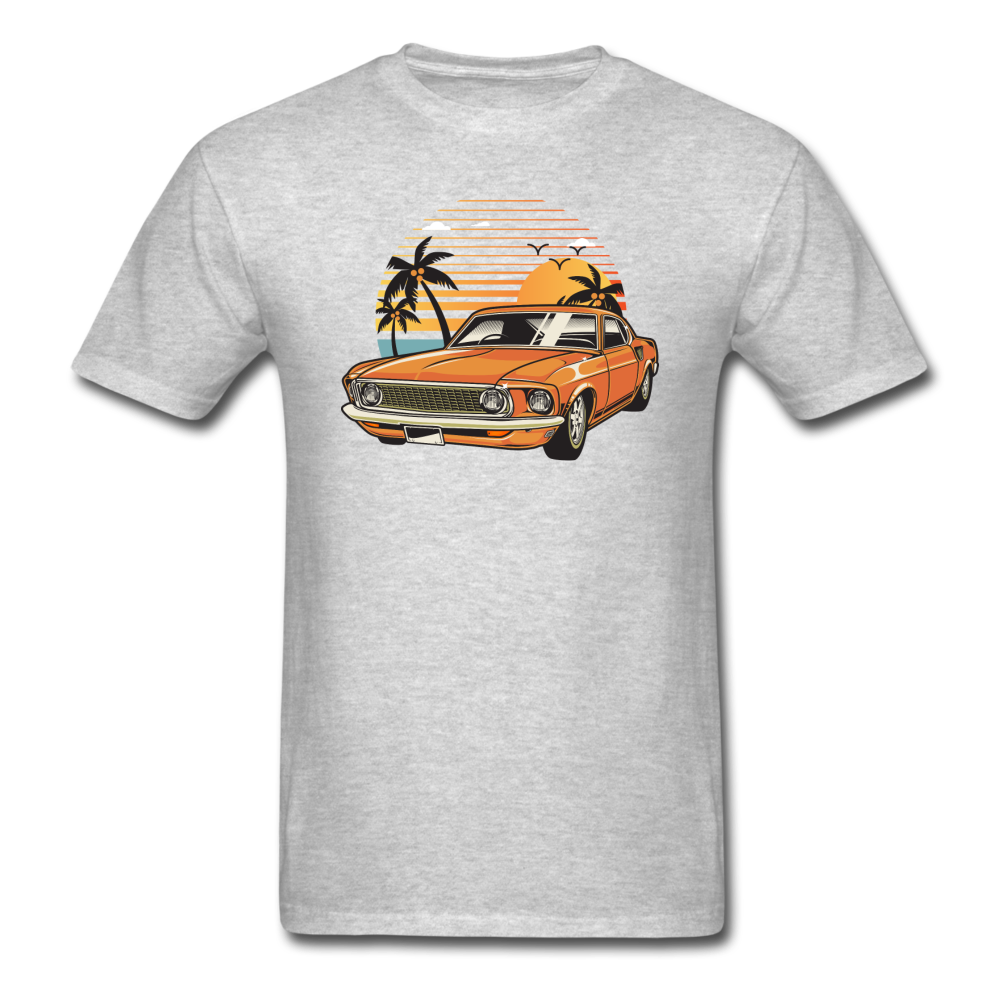 Mustang On The Beach - Unisex Classic T-Shirt - heather gray