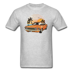 Mustang On The Beach - Unisex Classic T-Shirt - heather gray