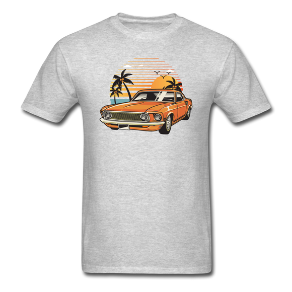 Mustang On The Beach - Unisex Classic T-Shirt - heather gray