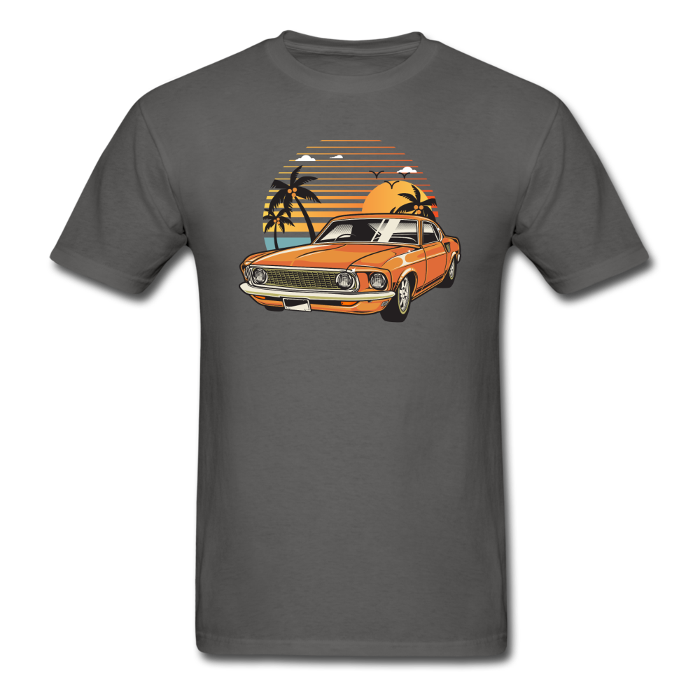 Mustang On The Beach - Unisex Classic T-Shirt - charcoal