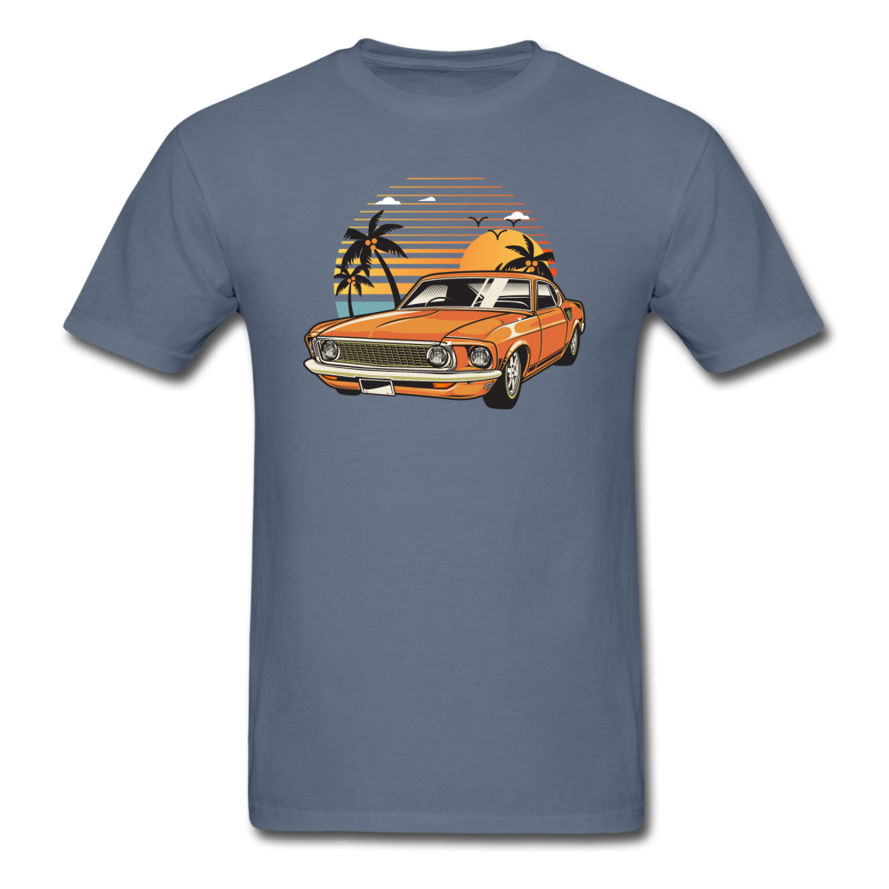 Mustang On The Beach - Unisex Classic T-Shirt - denim