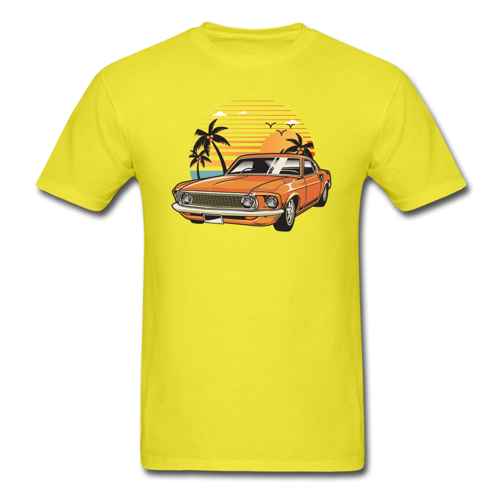 Mustang On The Beach - Unisex Classic T-Shirt - yellow