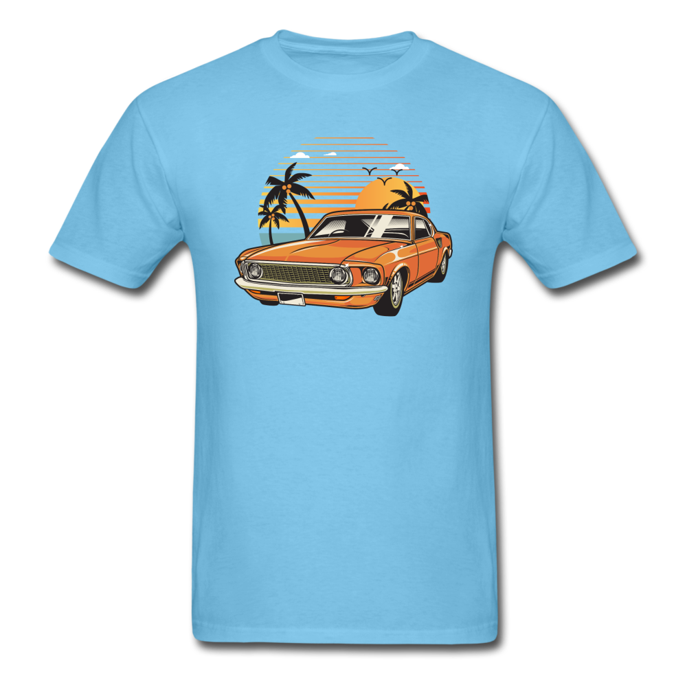 Mustang On The Beach - Unisex Classic T-Shirt - aquatic blue