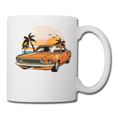 Mustang On The Beach - Coffee/Tea Mug - white