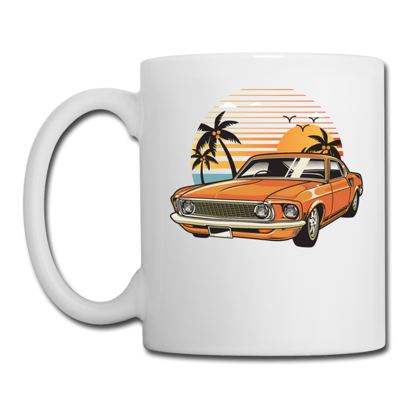 Mustang On The Beach - Coffee/Tea Mug - white