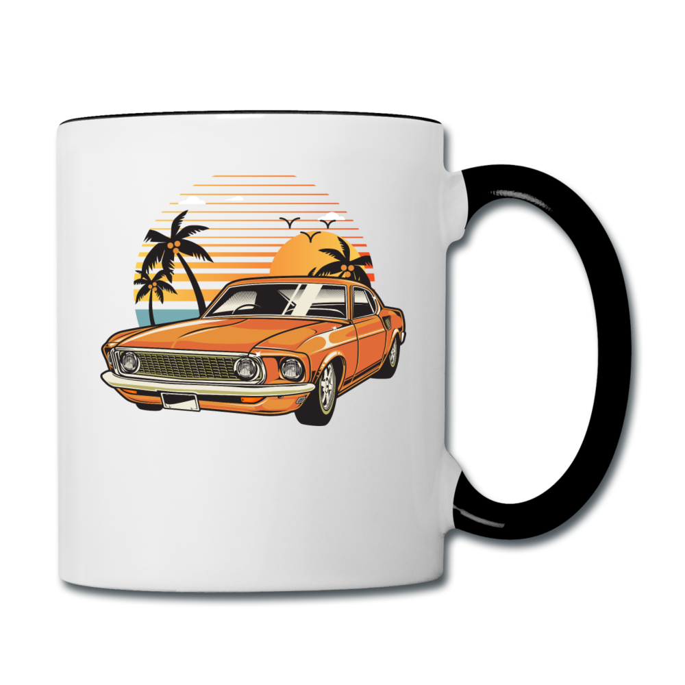 Mustang On The Beach - Contrast Coffee Mug - white/black