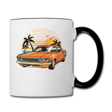 Mustang On The Beach - Contrast Coffee Mug - white/black