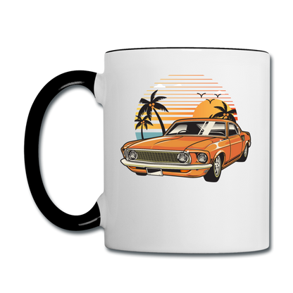 Mustang On The Beach - Contrast Coffee Mug - white/black